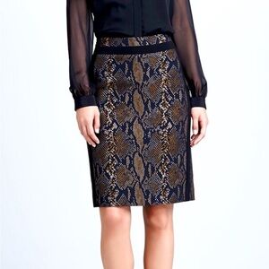 Diane Von Furstenburg Snake Print Skirt